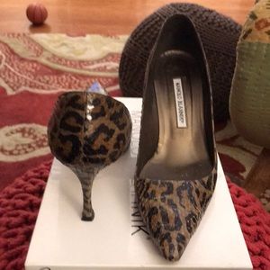 Manolo Blahnik pump in leopard print snakeskin